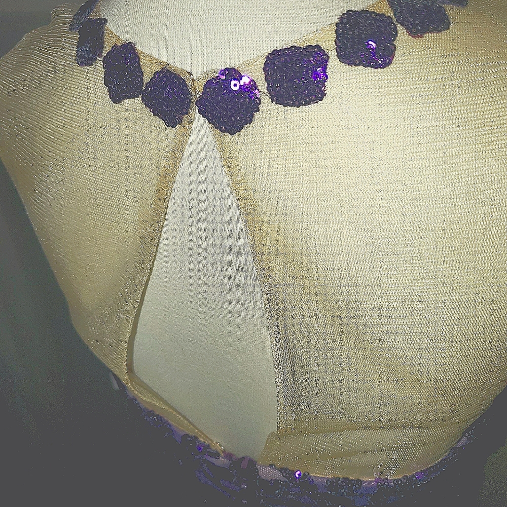 Gorgeous Purple Sequin, Floor-length, Designer Gown - Picture 4 of 9